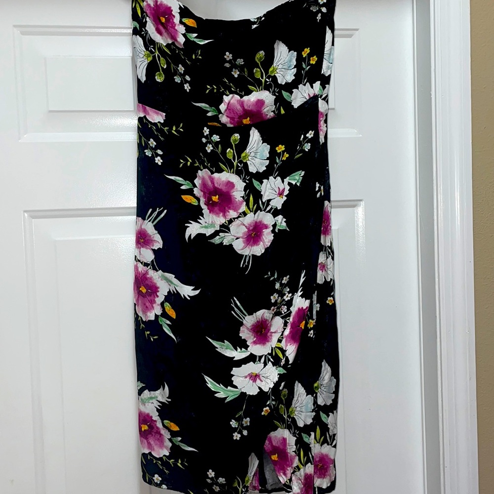 Stunning Strapless Floral dress Hawaiian wedding